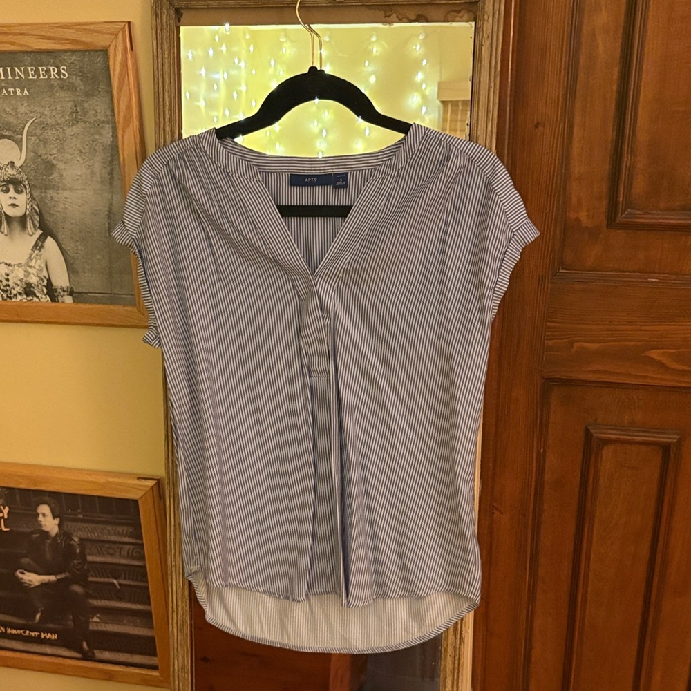 Striped Blue Women's Top
